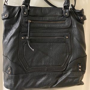 Black balen look large messenger bag. Final sale.